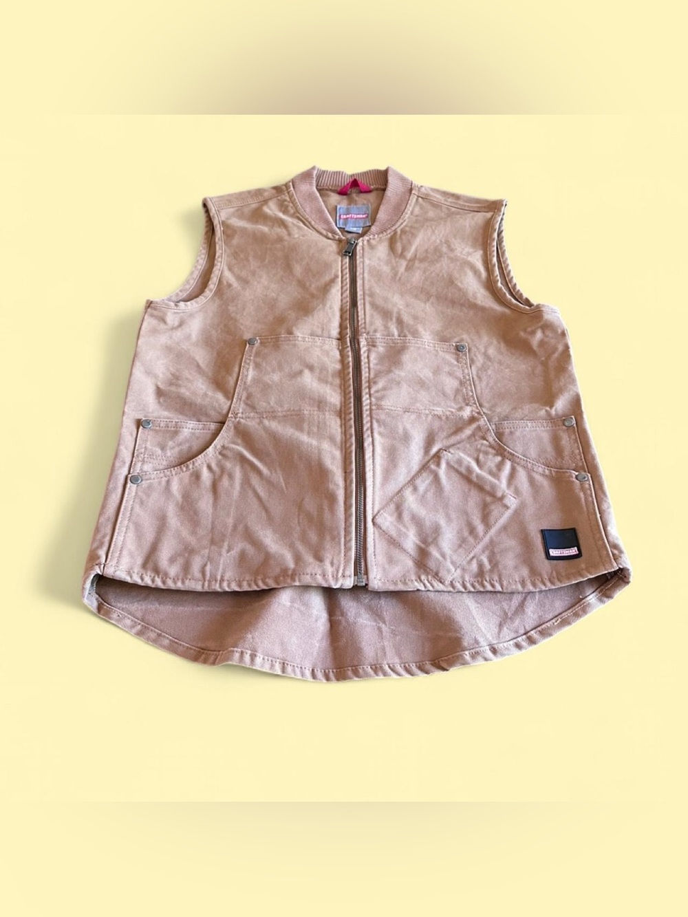 Craftsman Duck Canvas Work Vest Tan Brown Men’s L